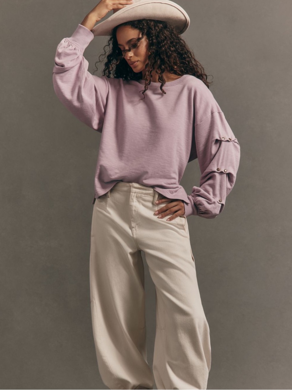 NWOT Pilcro Tucked Sleeve Pullover